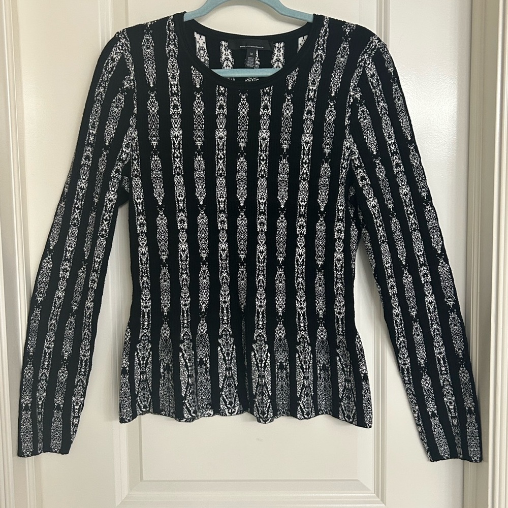 White House Black Market Peplum Knit Sweater Size Medium